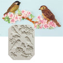 Bird and Flower Silicone Fondant Mold Cake Decor Tools Chocolate Gumpaste Mold F