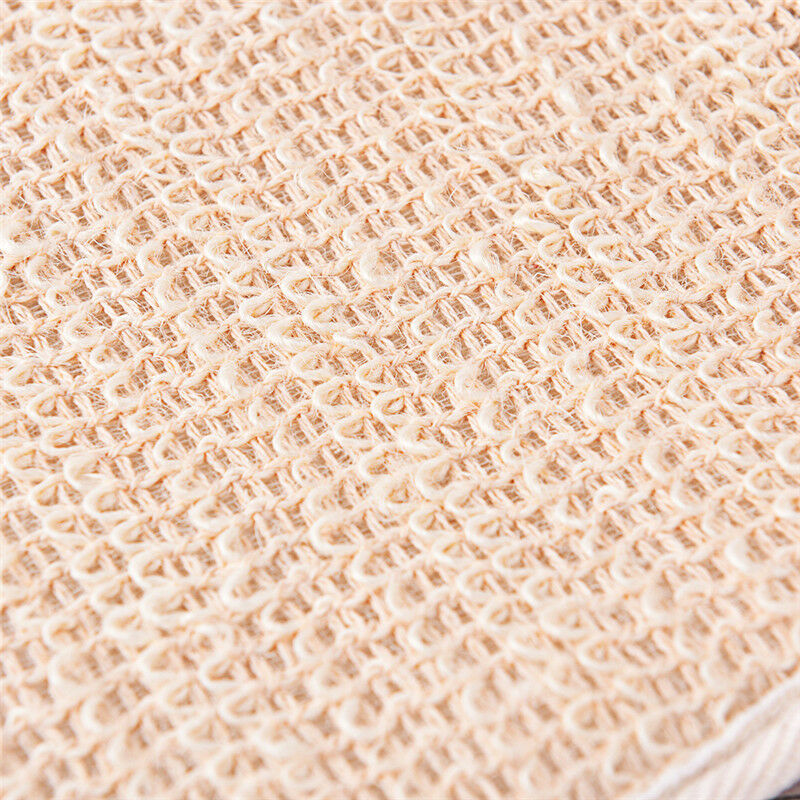 1X exfoliating bath glove natural sisal shower sponge cleansing body scrubber Ew