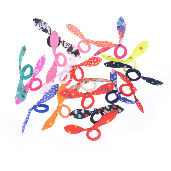 20pcs/lot Small Rabbit Ears Mini Elastic Hair Band Ties Girls Hair Accessorie ï¼D