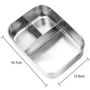 Portable 3 Grid Stainless Steel Lunch Box Tableware Food Container Single L