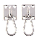 2Sets U-Shaped Hooks Stainless Steel Heavy Duty Multi-Function Hammock HookB Kw