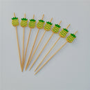 100pcs Fruit Toothpicks Bamboo Cocktail Picks for Bar Wedding Barbecue Party