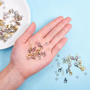 960Pcs Stable Lobster Clasps 6 Mixed Colors Making Jump Rings for Necklace DIY