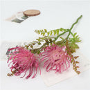 Home Decor Artificial Flowers Chrysanthemum Daisy Wedding Bouquet Red
