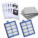 10Pcs Vacuum Cleaner Dust Bags S-Bag And 2Pcs H12 Hepa Filter+4Pcs Motor Co
