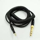 Replacement Upgrade Audio Spring Cable Black For ATH-M40x & ATH-M50X Headphones