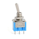 High Quality 5 Pcs AC 6A/125V ON/OFF SPDT Mini 2 Position Latching Toggle Switch