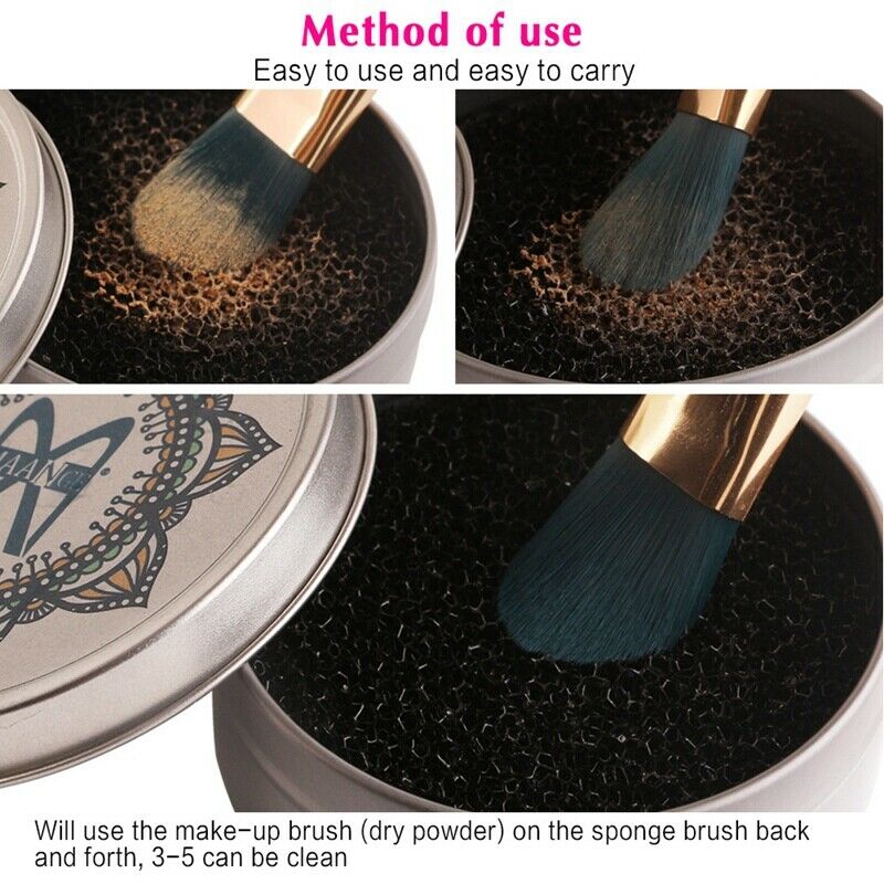 Maange Color Off Makeup Brush Cleaner Sponge Remover Aluminum Make Up Brush C3E7
