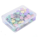 200 Pieces Flat Button Head Pins Boxed for Sewing DIY Projects (Assorted Co D9O8
