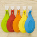 Kitchen Silicone Spoon Rest, Set of 4, (Colorful,Small Size) P6W8