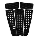 5 Pieces Diamond Grooved EVA Surfboard Traction Deck Grip Tail Pad Black