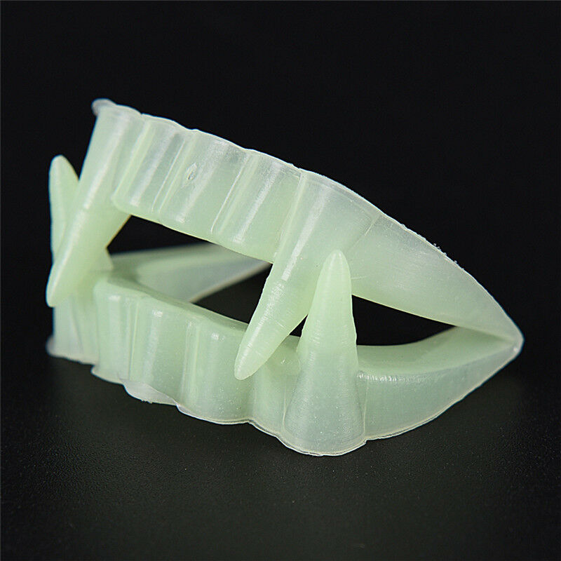 10X Halloween Holiday Party Vampire Luminous False Teeth Tooth Denture Costu %ã€Š