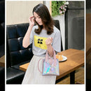 Pu Tote Bag Small Purses And Handbags Rainbow Mini Transparent Shoulder MessH5L6