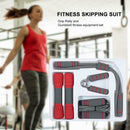 Ladies' Fitness Jump Rope Suit Grip Rally Dumbbell Exercise Equipment Gray Red