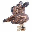 Cute Pug Dog Brooches Green Eyes Animal Corsage Pins Kids Girls Shirt Coat  F3D4
