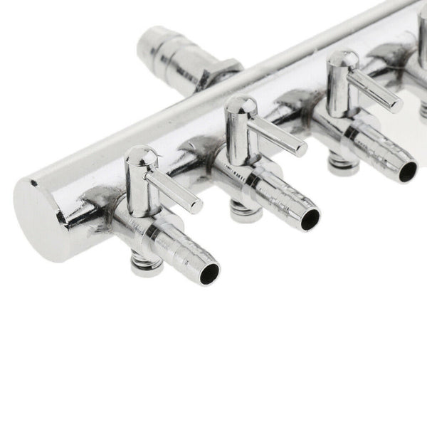 2pcs Stainless Steel Aquarium Fish Tank 4 Ways Air Flow Splitter Lever Control