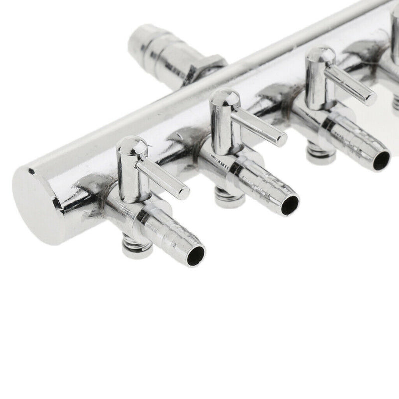 2pcs Stainless Steel Aquarium Fish Tank 4 Ways Air Flow Splitter Lever Control