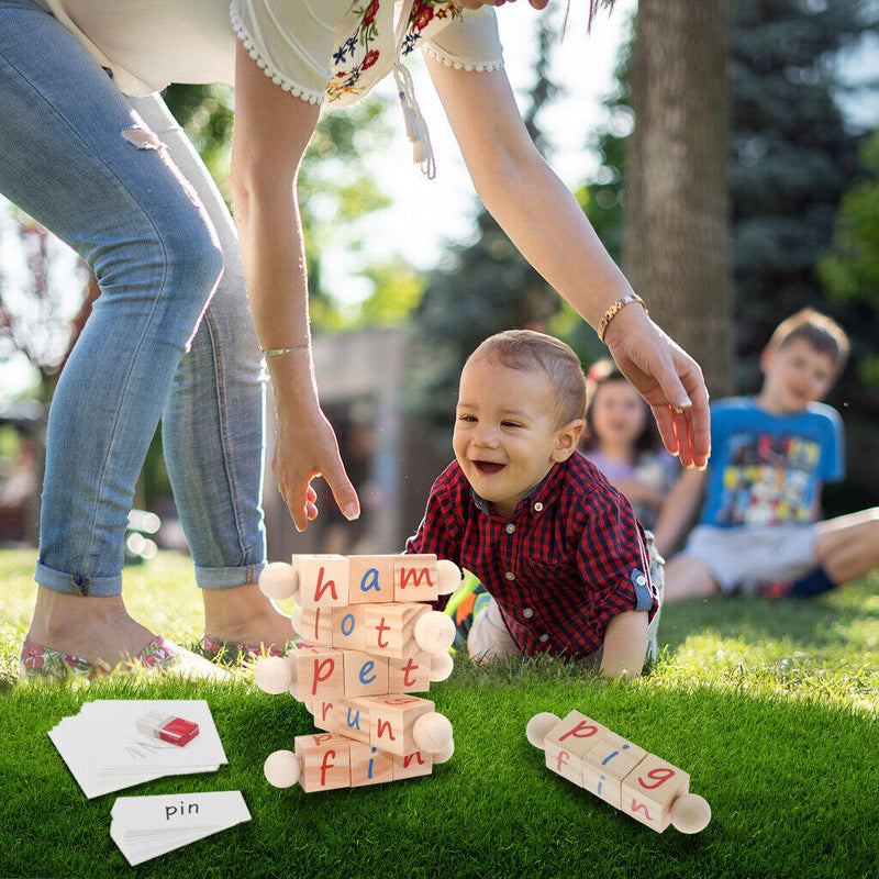 Montessori Learning English Cards Alphabet Spelling Words Kids Games Spelling