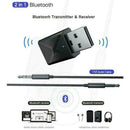 PC USB Bluetooth 5.0 Transmitter Audio Wireless Stereo Adapter Dongle Recei Z6W4