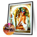Lady Elephant Diamond Painting 5D DIY Full Round Drill Picture Mosaic Decor