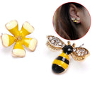 Fashion Honeybee Flower Dangle Stud Women Earrings Statement Jewelry Accessori_