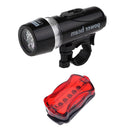 5LED Bicycle Headlight + Taillight Mountain Road Bike Rear Lamp Front Light