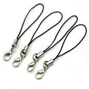 100 Pcs Black Cell Phone Lanyard Cords Strap Lariat Mobile Lobster Clasp