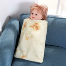 2pcs Novelty Baby Pancake Blanket Coral Velvet Soft Tortilla Swaddles Hat