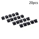 20x Adhesive Car Cable Clips Cable Winder Drop Wire Tie Desk Wall Cord Clamp LJ