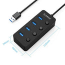 1X(Orico W9Ph4-U3-V1 Bus Powered 4 Port Usb 3.0 Hub With Individual Power S