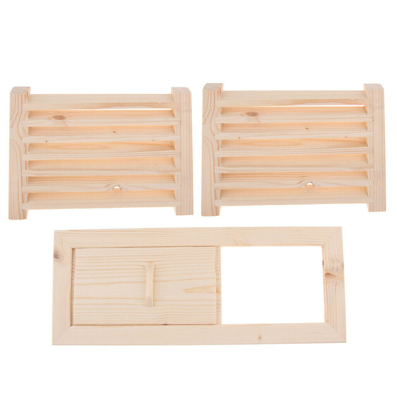 Pack of 3 Sauna Ventilation Grilles Sauna Ventilation Grilles Made of Natural