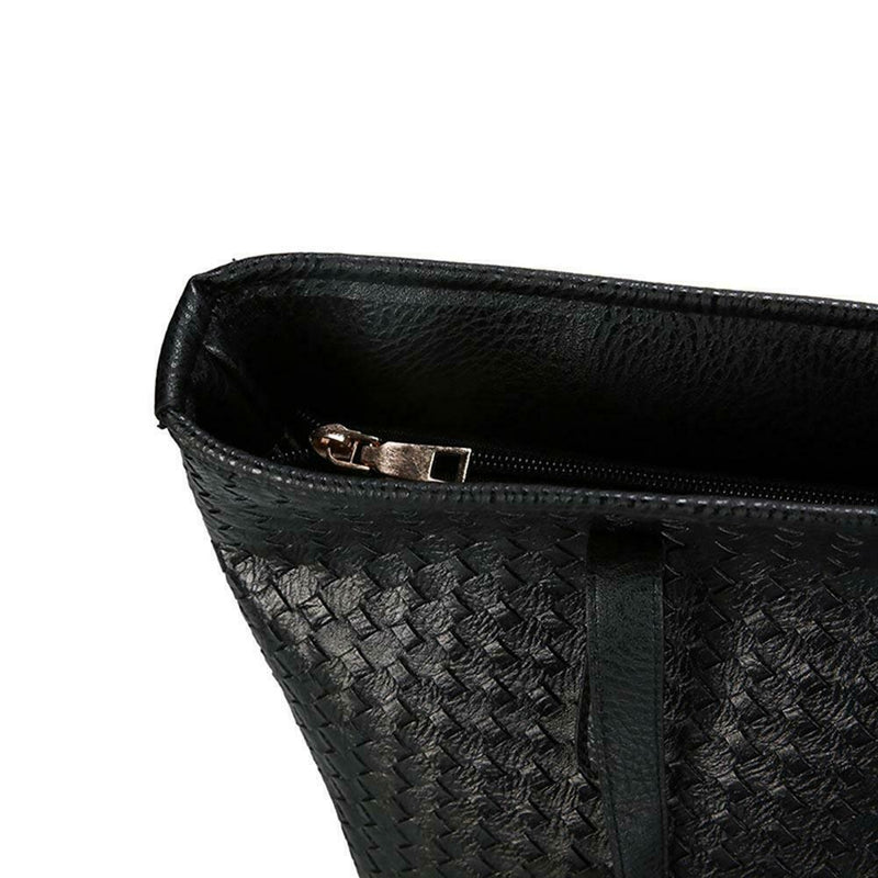 New 3pcs Autumn Women Handbag Shoulder Bag Set Female Woven Messenger Bag A