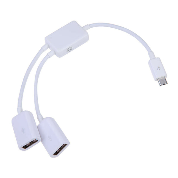 Dual Micro USB OTG Hub Host Adapter Cable for Tablet PC and Smart Phone  #gib