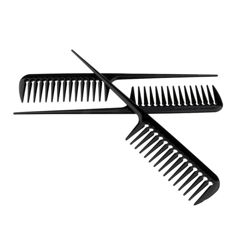 3Pcs Barber Plastic Hair Teasing Comb Lifting Back Combing Brush Rat Tail