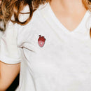 Heart Pin Brooch Creative Switch Women Lapel Jacket Clothes Backpack Badges