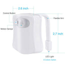 Motion Sensor LED 8 Colors Toilet Bowl Night Light Seat Lamp Kids Bathroom Safe