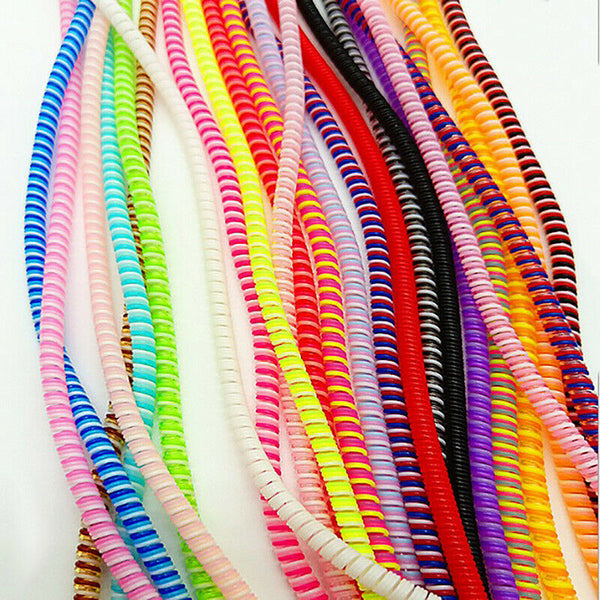 1.15M Cable Protector Bobbin Winder Data Line Case Rope Protection Spring TwME