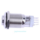 16mm 12V 3A Blue LED Car Metal Push Button Switch Latching Momentary Universal
