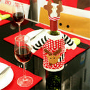Merry Christmas Santa Deer Wine Bottle Bag Cover Xmas Festival Party Table Decor