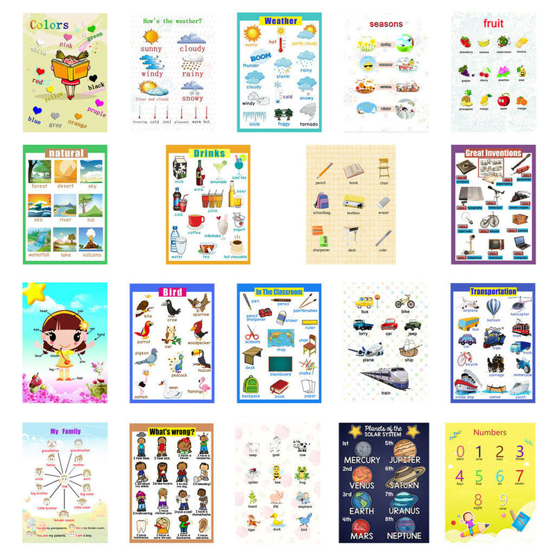 Number~Kids Fun Early Learning Educational Preschool Poster Charts