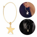 Elegant 1Pair Star Earrings Ear Hook Drop Hoop Pendant Dangle Women Jewellery