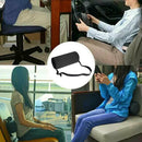 Travel Lumbar Roll Black For Car Seat Office Chairs Pillow Low Back Support Home