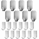 20 Pieces Self Adhesive Stainless Steel Wall Hooks,Utility Hanging Hooks fo