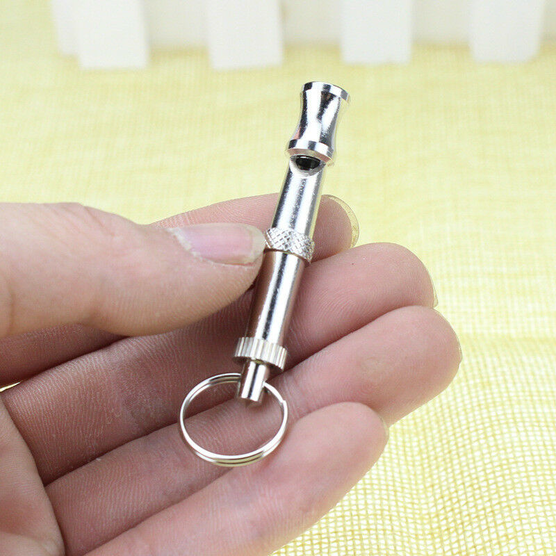 Dog Puppy Pet Whistle Ultrasonic Adjustable Sound Key Chain Training