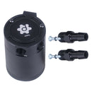 2-Port Baffled Aluminum Oil Catch Can Air Oil Separator Defends Intercooler