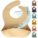 Adjustable Silicone Bib Baby Feeding Saliva Towel Burp Cloth Aprons (B) A