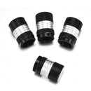 4x Black Car Tire Tyre Rim Wheel Air Valve Stem Dust Cap Cover Trim Accessories~
