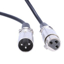 3-Pin XLR Male to Female miniphone Extension cable 1M D4X1