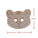 100pcs Wooden Tiger Button Kids Clothes Cartoon DIY Home Sewing Accessories