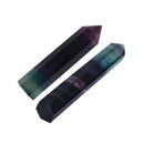1x Natural Fluorite Quartz Crystal Stone Healing Amethyst Hexagonal Wand PointOZ